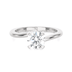 Round Lab Grown Diamond Solitaire Engagement Ring