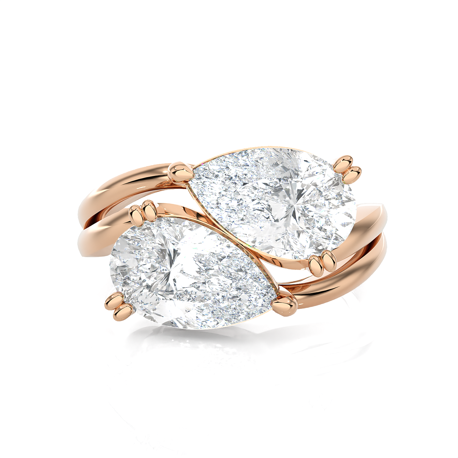 2 ctw Pear-Shaped Lab Grown Diamond Ring