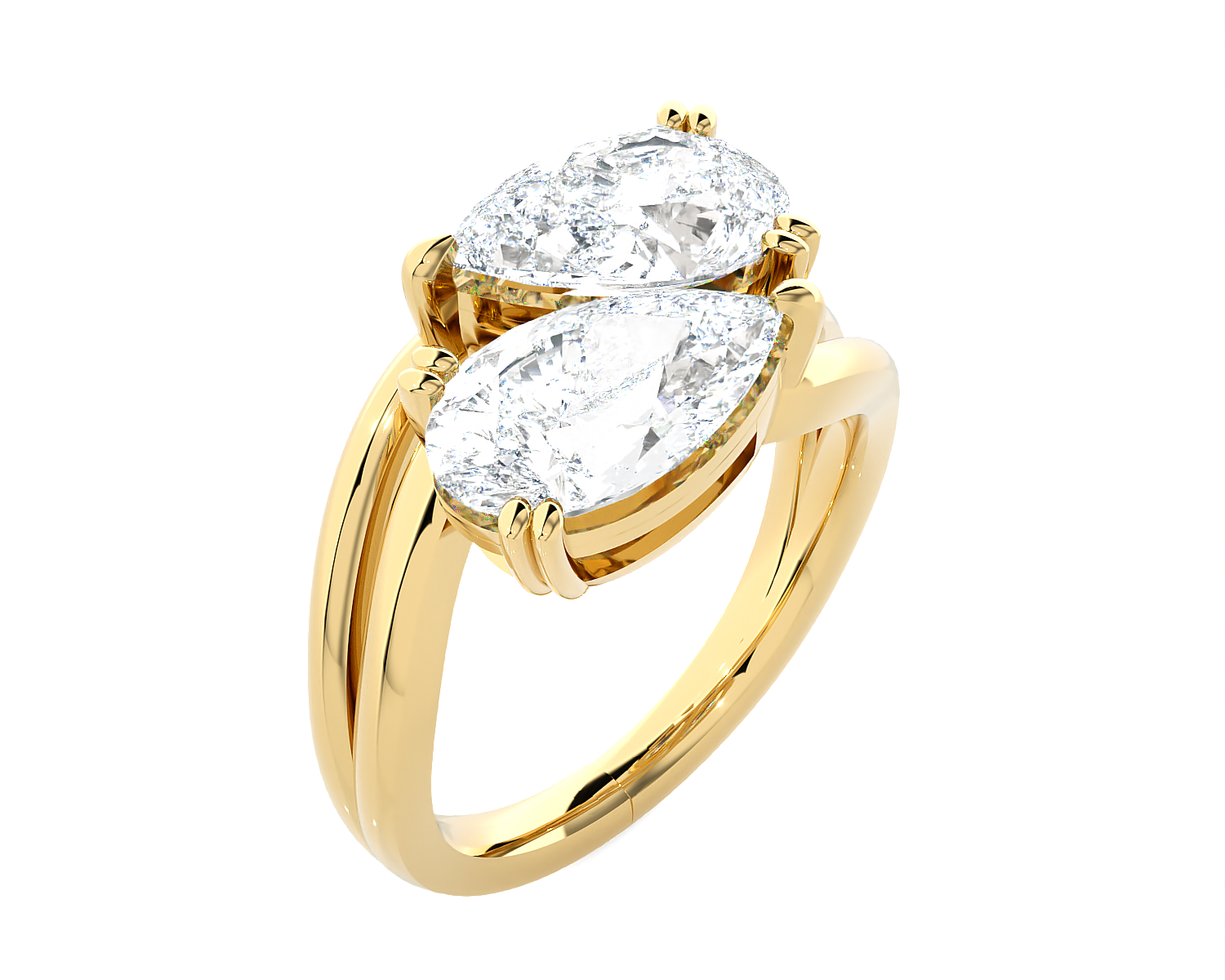 2 ctw Pear-Shaped Lab Grown Diamond Ring