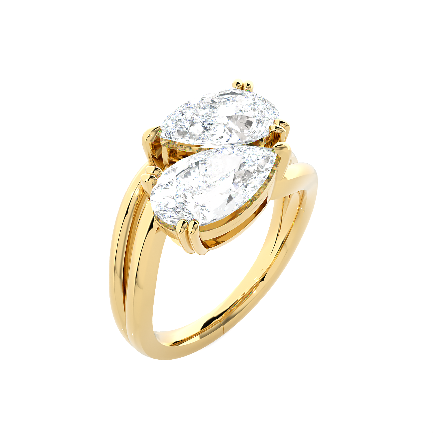 2 ctw Pear-Shaped Lab Grown Diamond Ring