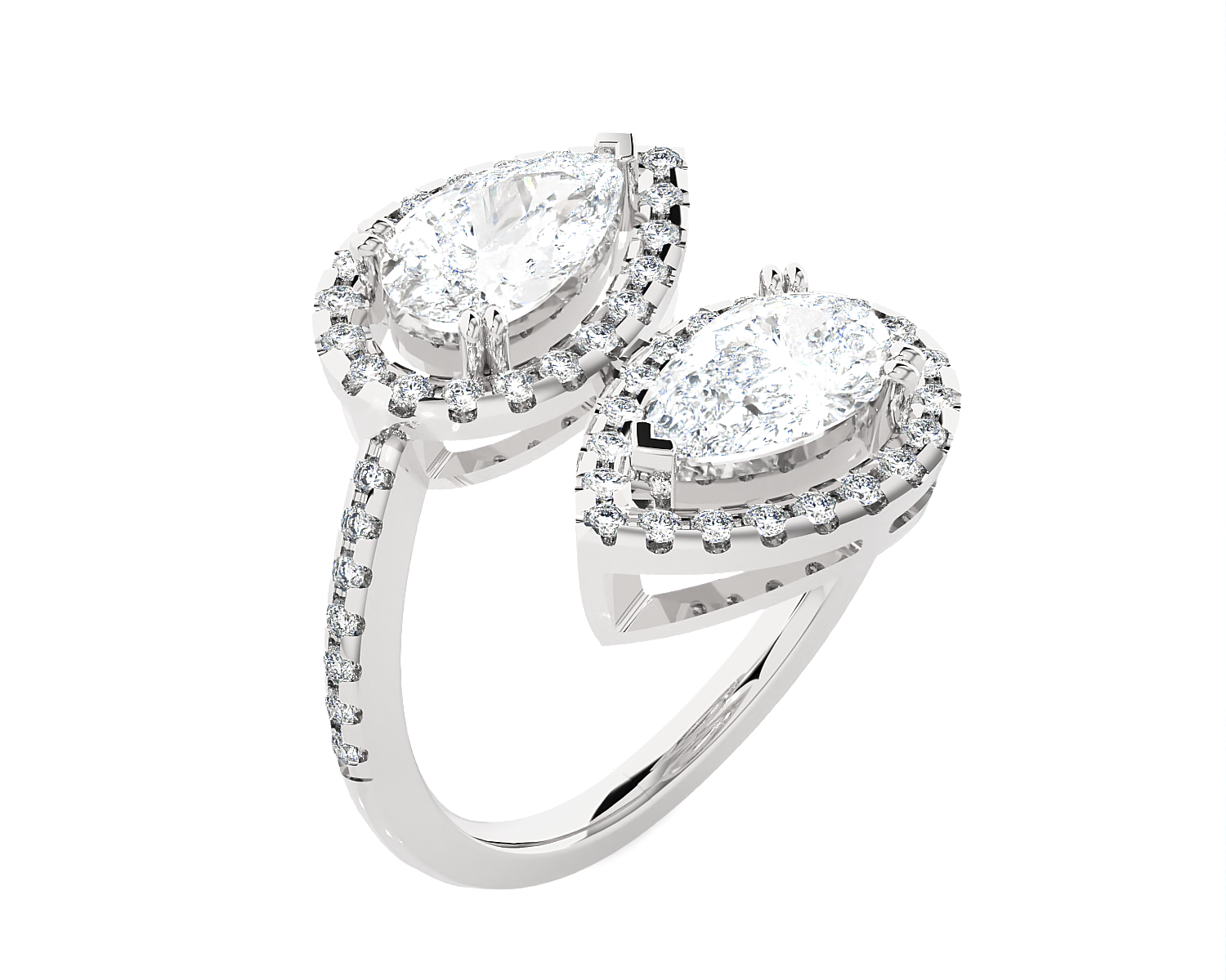 2 1/2 ctw Pear-Shaped Lab Grown Diamond Ring