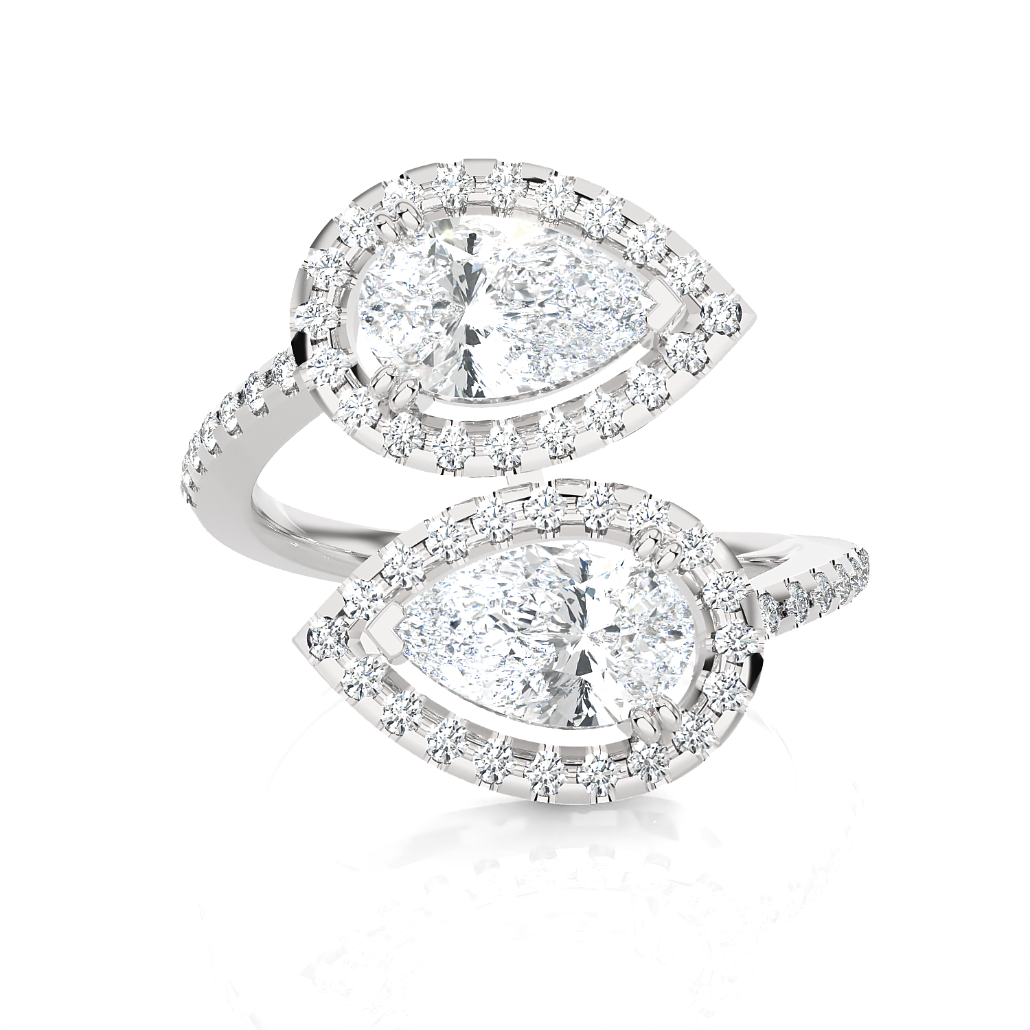 2 1/2 ctw Pear-Shaped Lab Grown Diamond Ring