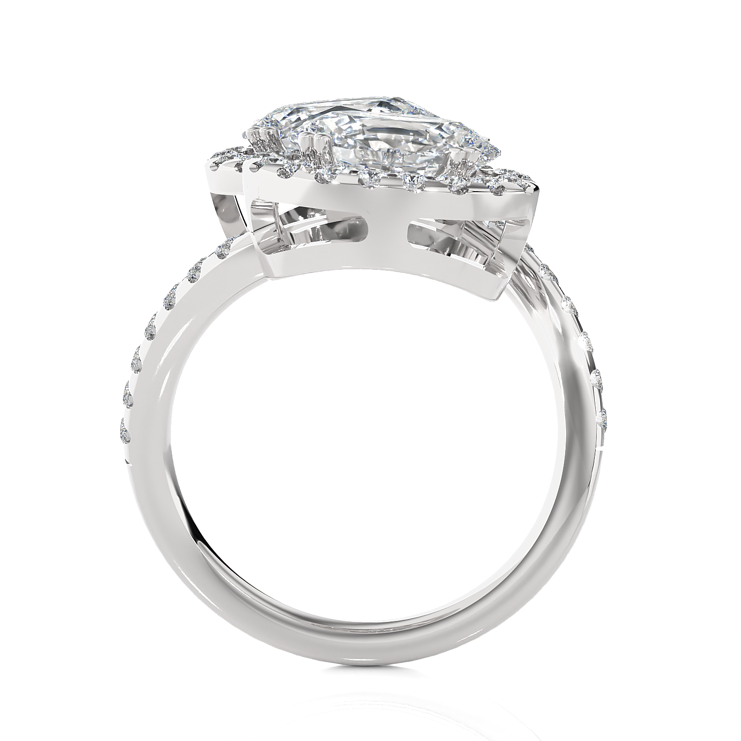 3 5/8 ctw Oval Lab Grown Diamond Ring