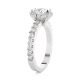 Round Lab Grown Diamond Halo Engagement Ring