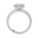 Round Lab Grown Diamond Halo Engagement Ring