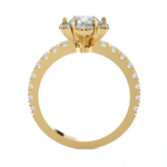 Round Lab Grown Diamond Halo Engagement Ring