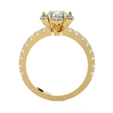 Round Lab Grown Diamond Halo Engagement Ring