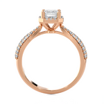 Emerald-Cut Lab Grown Diamond Halo Engagement Ring