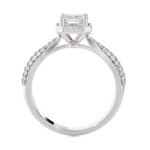 Emerald-Cut Lab Grown Diamond Halo Engagement Ring