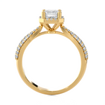 Emerald-Cut Lab Grown Diamond Halo Engagement Ring