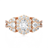 Oval With Round Three Stone Lab Grown Diamond Ring
