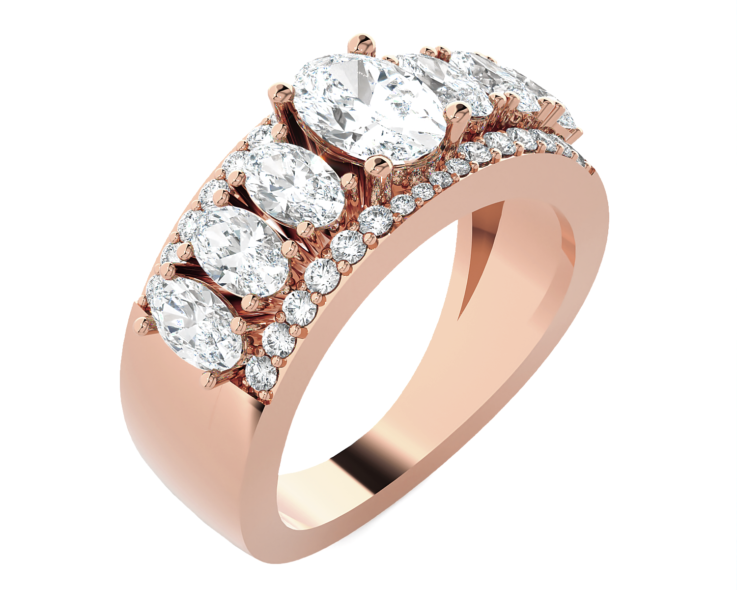 Oval Lab Grown Diamond Anniversary Ring