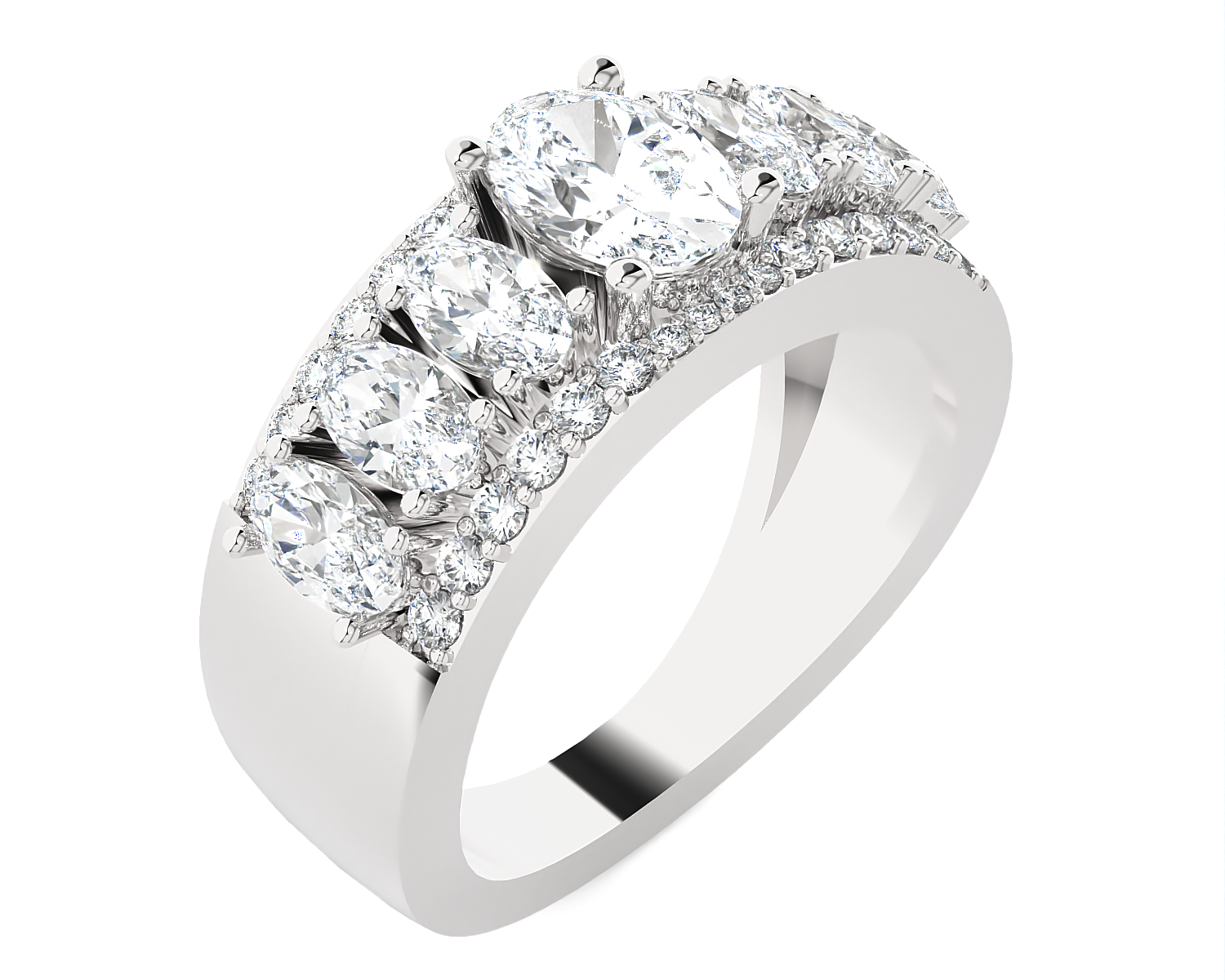 Oval Lab Grown Diamond Anniversary Ring