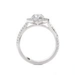 Round Lab Grown Diamond Halo Engagement Ring