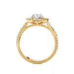 Round Lab Grown Diamond Halo Engagement Ring