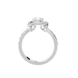 Round Lab Grown Diamond Halo Engagement Ring