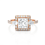 Princess-Cut Lab Grown Diamond Halo Engagement Ring