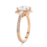 Princess-Cut Lab Grown Diamond Halo Engagement Ring