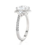 Princess-Cut Lab Grown Diamond Halo Engagement Ring