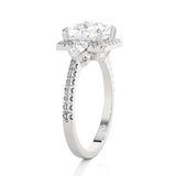 Princess-Cut Lab Grown Diamond Halo Engagement Ring