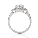 Princess-Cut Lab Grown Diamond Halo Engagement Ring