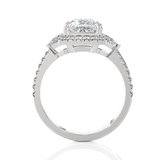 Princess-Cut Lab Grown Diamond Halo Engagement Ring