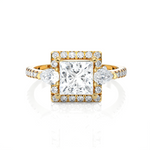 Princess-Cut Lab Grown Diamond Halo Engagement Ring