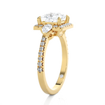 Princess-Cut Lab Grown Diamond Halo Engagement Ring