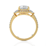 Princess-Cut Lab Grown Diamond Halo Engagement Ring