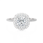 1 5/8 ctw Round Lab Grown Diamond Halo Engagement Ring
