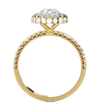 1 5/8 ctw Round Lab Grown Diamond Halo Engagement Ring