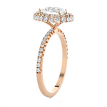 1 5/8 ctw Pear-Shaped Lab Grown Diamond Halo Engagement Ring