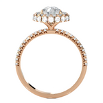1 5/8 ctw Pear-Shaped Lab Grown Diamond Halo Engagement Ring