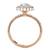 1 5/8 ctw Pear-Shaped Lab Grown Diamond Halo Engagement Ring