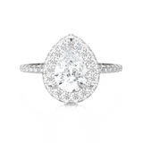 1 5/8 ctw Pear-Shaped Lab Grown Diamond Halo Engagement Ring