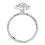 1 5/8 ctw Pear-Shaped Lab Grown Diamond Halo Engagement Ring