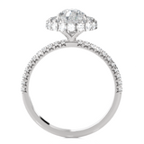 1 5/8 ctw Pear-Shaped Lab Grown Diamond Halo Engagement Ring