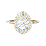 1 5/8 ctw Pear-Shaped Lab Grown Diamond Halo Engagement Ring