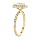 1 5/8 ctw Pear-Shaped Lab Grown Diamond Halo Engagement Ring