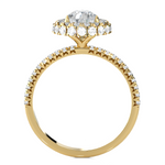 1 5/8 ctw Pear-Shaped Lab Grown Diamond Halo Engagement Ring