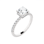 2 1/3 ctw Princess-Cut Lab Grown Diamond Side Stone Engagement Ring