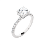 2 1/3 ctw Princess-Cut Lab Grown Diamond Side Stone Engagement Ring