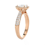 1 1/2 ctw Pear-Shaped Lab Grown Diamond Halo Engagement Ring