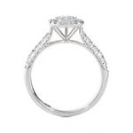 1 1/2 ctw Pear-Shaped Lab Grown Diamond Halo Engagement Ring