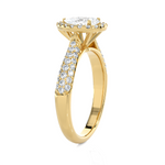 1 1/2 ctw Pear-Shaped Lab Grown Diamond Halo Engagement Ring