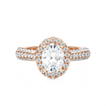 1 1/3 ctw Oval Lab Grown Diamond Halo Engagement Ring