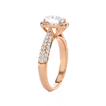 1 1/3 ctw Oval Lab Grown Diamond Halo Engagement Ring