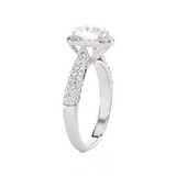 1 1/3 ctw Oval Lab Grown Diamond Halo Engagement Ring