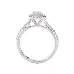 1 1/3 ctw Oval Lab Grown Diamond Halo Engagement Ring