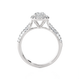 1 1/3 ctw Oval Lab Grown Diamond Halo Engagement Ring